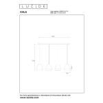 KALA Lampa wisząca 4xE14 Taupe 06424/04/73 Lucide - zdjęcie dodatkowe 3